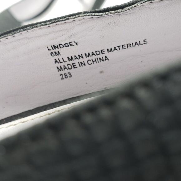 Shoemint Black Snakeskin Stiletto Open Toe Heeled Sandals Women's Size 6 - Picture 11 of 12